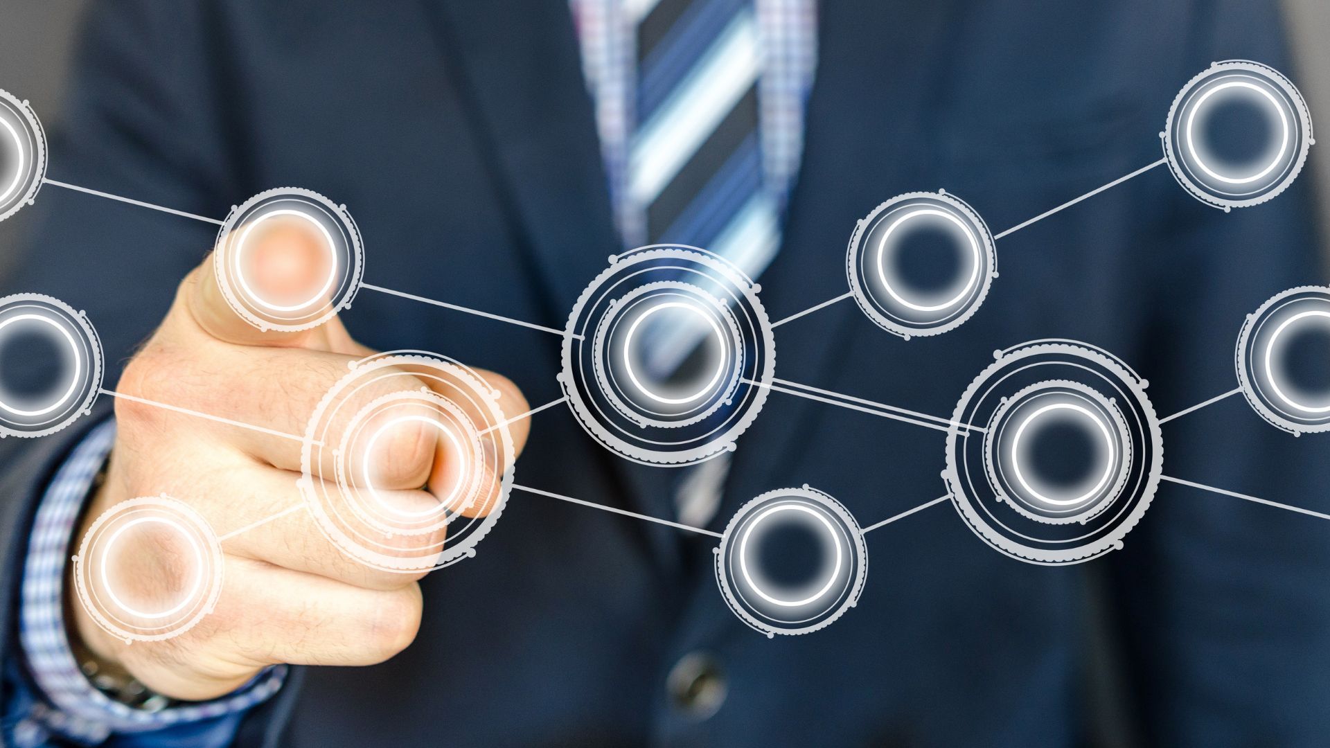 man pointing at a circle overlay
