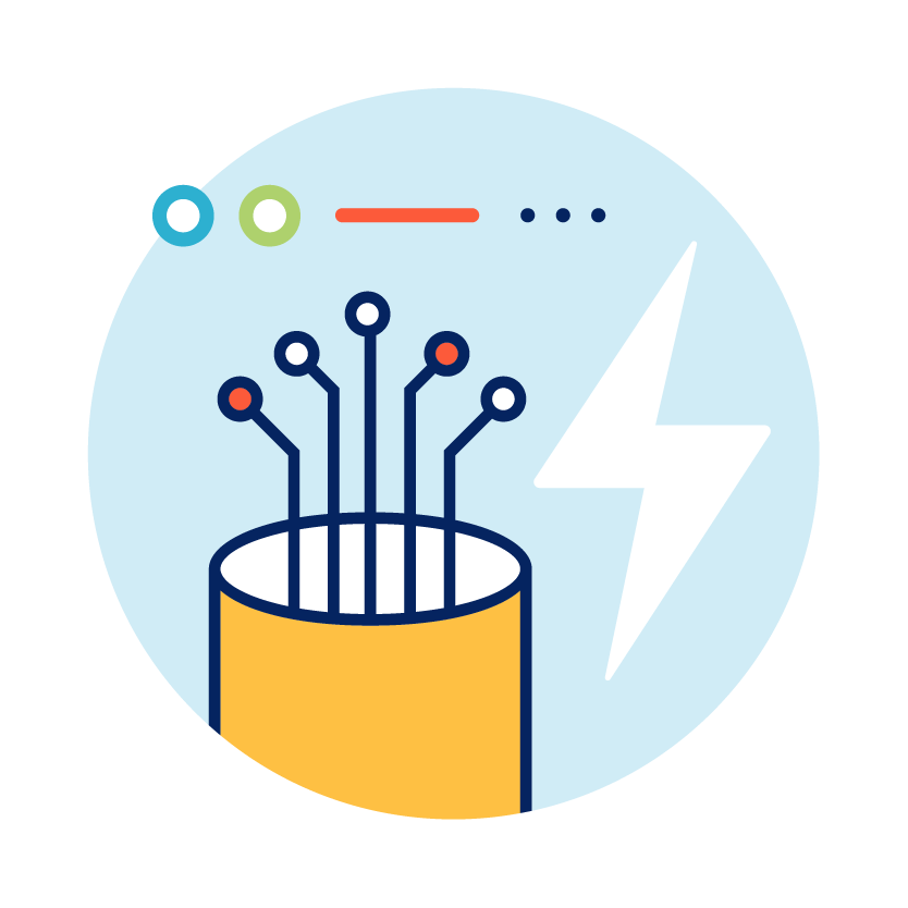 icon of fiber optic cable