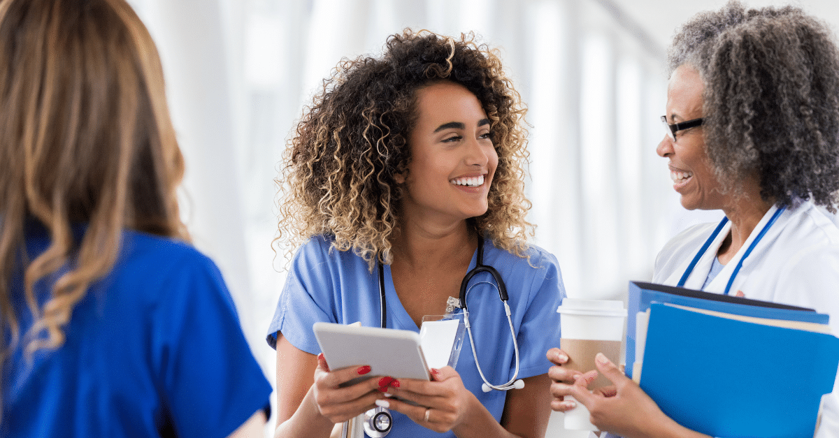 Healthcare providers talking